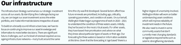 Extract from pages 20 to 21 of Upper Hutt City Council's consultation document.