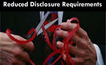 Reduced disclosure requirements