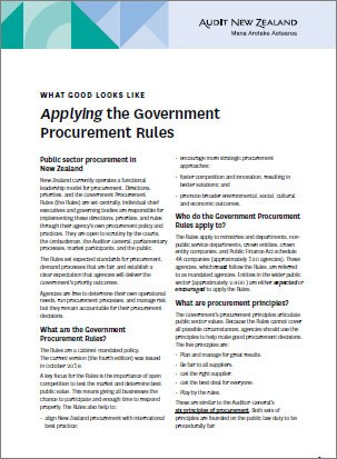 Applying government procurement rules